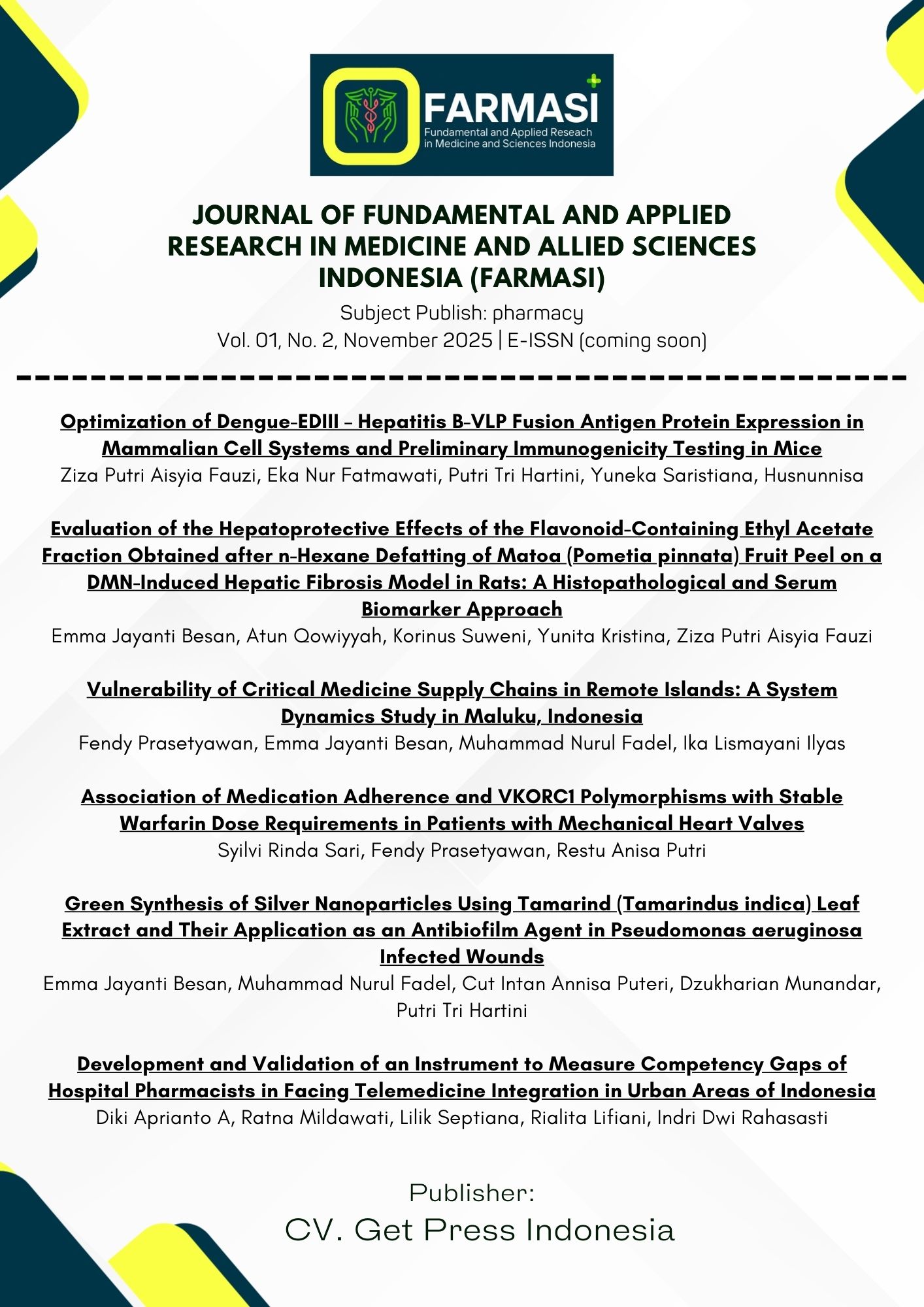 					View Vol. 1 No. 2 (2025): November, 2025
				
